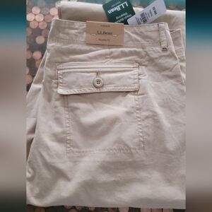 L.L. Bean Beige Cargo Stretch Pants Sz18